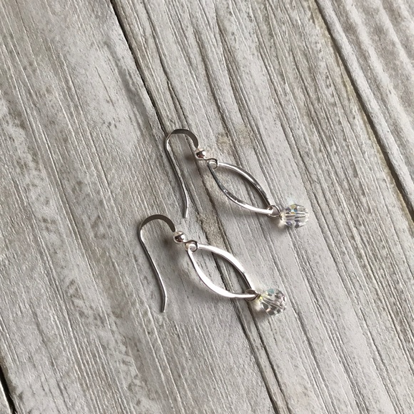 NEW Sterling Silver & Swarovski Crystal Earrings - Picture 6 of 8